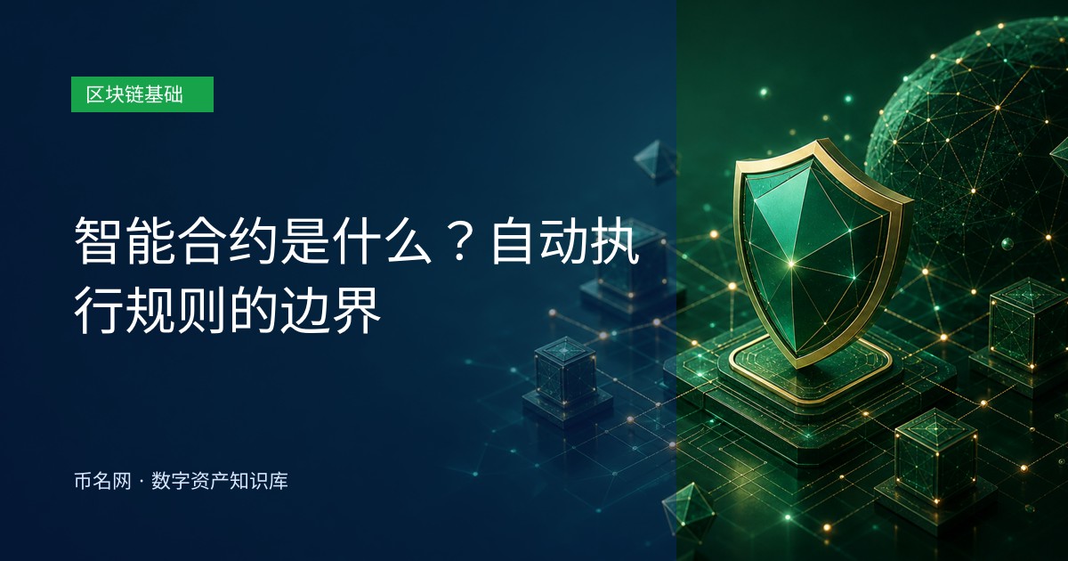 智能合约是什么?自动执行规则的边界