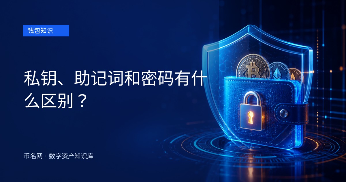 私钥、助记词和密码有什么区别?